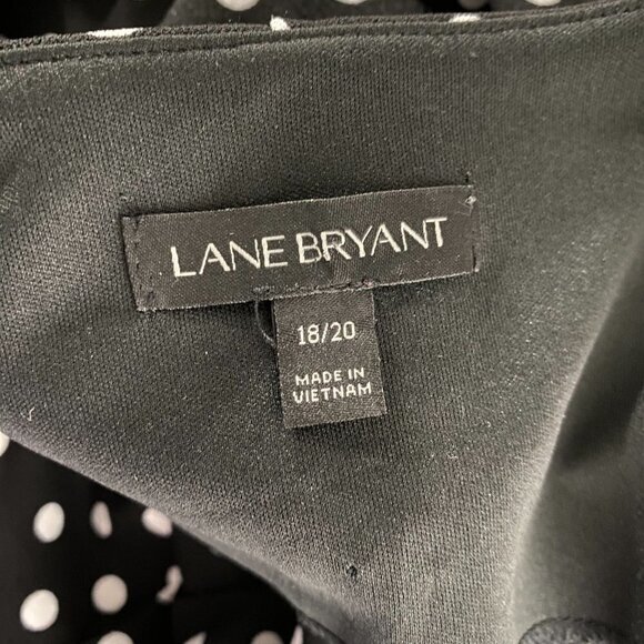 Lane Bryant Dress Women's Size 18/20 Polka Dot Black White‎ Polyester Blend - Picture 8 of 10